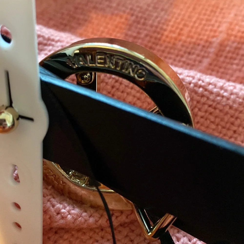 NWT VALENTINO BY MARIO VALENTINO Baby Monogram Logo Leather Belt - Picture 10 of 11